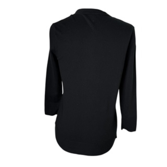 NWOT Merona Black Crew Neck Long Sleeve Button Front Cardigan Size L - Picture 3 of 6